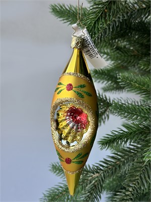 Сосулька-рефлектор золотая 2983