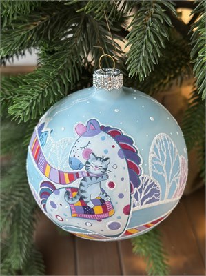 Ёлочный шар "Снежная нежность" 3018